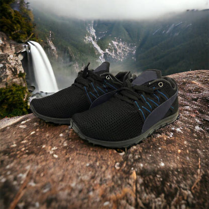 Спортивные кроссовки мужские летние из сетки 40 размер. Летние кроссовки сетка. Модель 24112. Цвет: черный