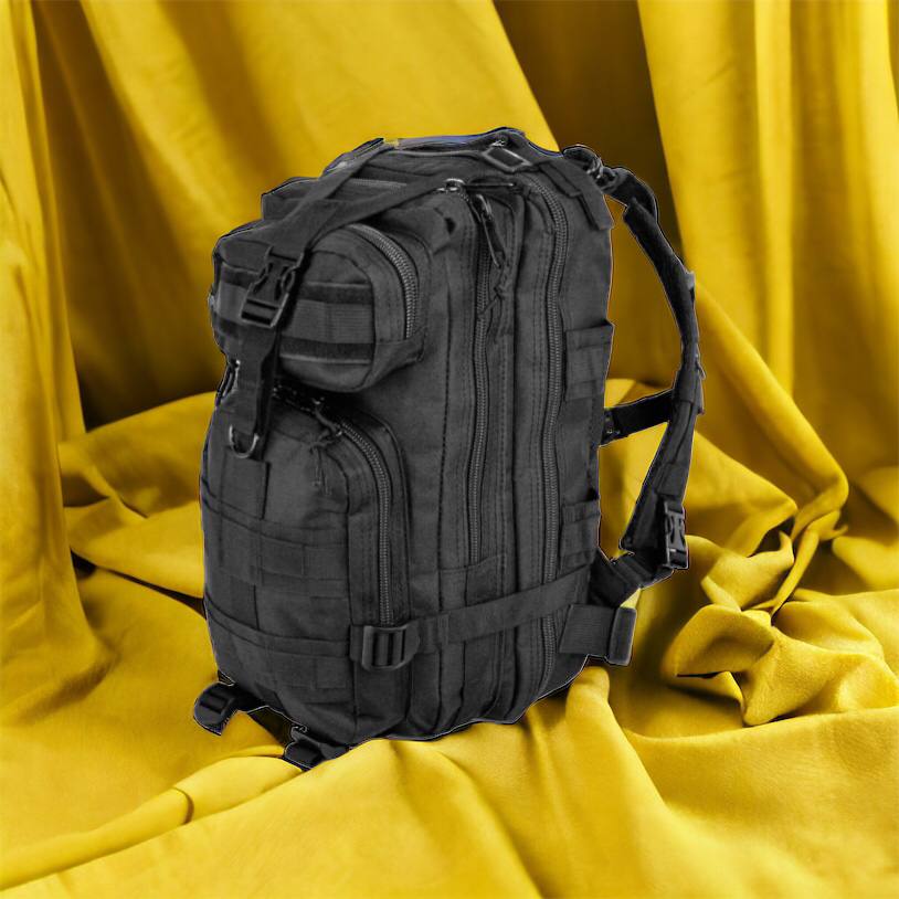 Тактический рюкзак Tactic 1000D для военных, охоты, рыбалки,  походов, путешествий и спорта. Цвет: черный