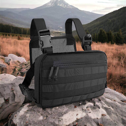 Тактична сумка нагрудна з Cordura 1000D, чоловіче розвантаження чорна