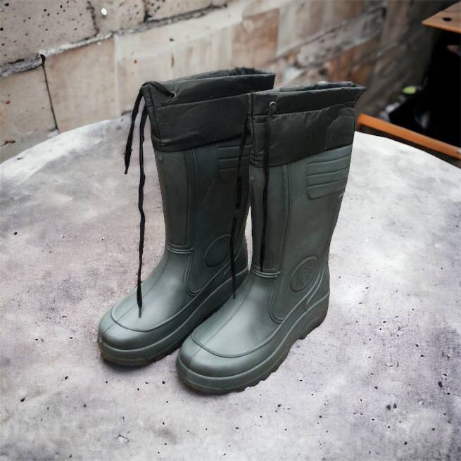 Сапоги мужские резиновые высокие утепленные с подвязкой 44 размер (29 см), сапоги резиновые для рыбалки