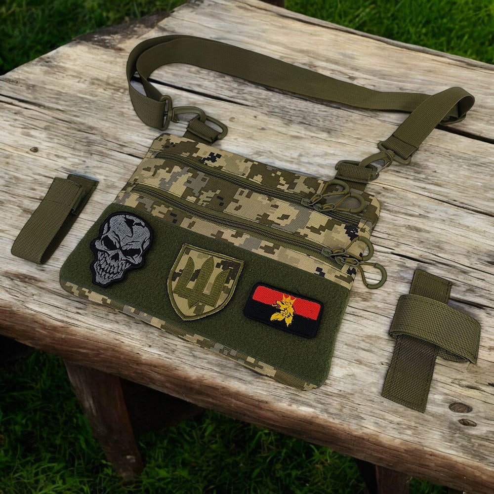 Сумка-кобура піксель камуфляж, тактична чоловіча сумка з тканини кордури AOR-1