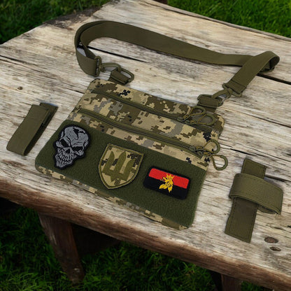 Сумка-кобура піксель камуфляж, тактична чоловіча сумка з тканини кордури AOR-1