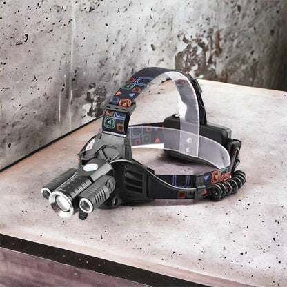 Фонарь налобный W602-T6-2XPE Bike с велокреплением 2x18650, светодиодный фонарь на лоб, сверхмощный