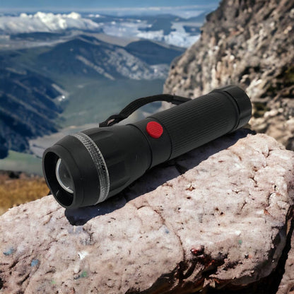 Ручний ліхтарик на батарейках (3хААА) з функцією зуму, кишеньковий міні ліхтар лід ліхтар переносний гарний