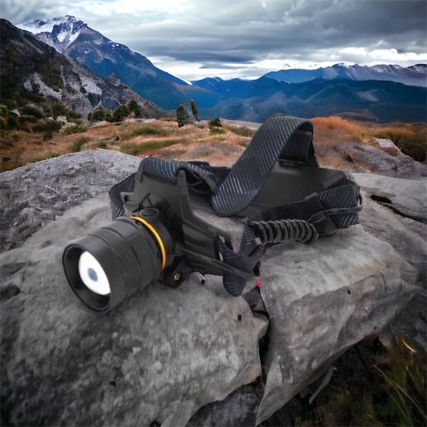 Яркий налобный фонарь Bailong BL-8076-2-GT100, Фонарь аккумуляторный для рыбалки, Фонарь на голову