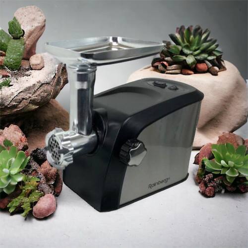 Электрическая мясорубка Rainberg RB-673 с соковыжималкой и шинковкой 9 насадок 3000W с реверсом