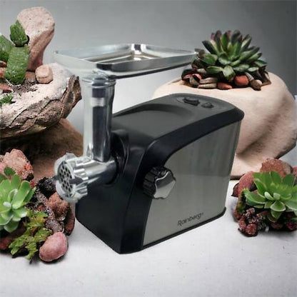 Электрическая мясорубка Rainberg RB-673 с соковыжималкой и шинковкой 9 насадок 3000W с реверсом