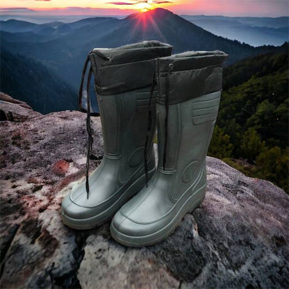 Сапоги мужские резиновые высокие утепленные с подвязкой 44 размер (29 см), сапоги резиновые для рыбалки