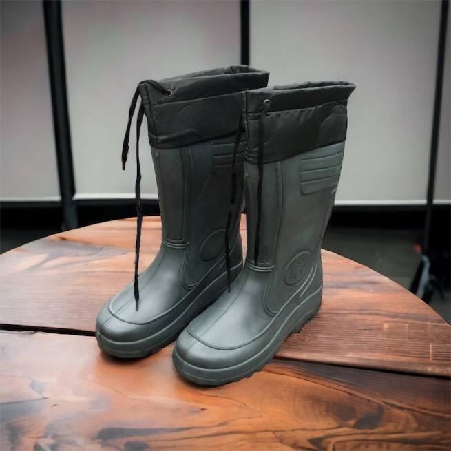 Сапоги мужские резиновые высокие утепленные с подвязкой 44 размер (29 см), сапоги резиновые для рыбалки