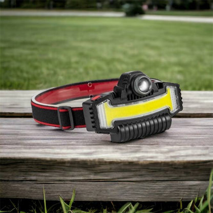 Налобный фонарик Bailong BL-W685-LTS+COB+RGB, 5 режимов, водостойкий, ударостойкий, USB кабель Type-c