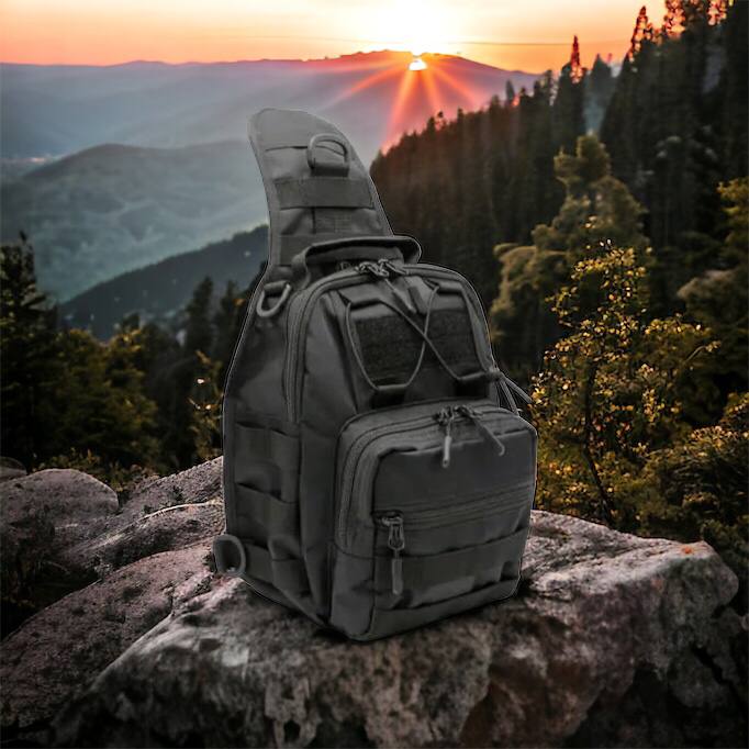 Качественная тактическая сумка, укрепленная мужская сумка рюкзак тактическая слинг. Цвет: черный