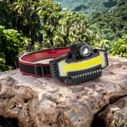 Налобный фонарик Bailong BL-W685-LTS+COB+RGB, 5 режимов, водостойкий, ударостойкий, USB кабель Type-c