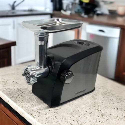 Электрическая мясорубка Rainberg RB-673 с соковыжималкой и шинковкой 9 насадок 3000W с реверсом