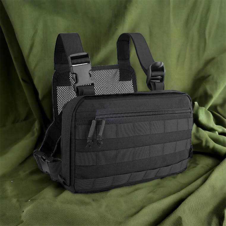 Тактична сумка нагрудна з Cordura 1000D, чоловіче розвантаження чорна