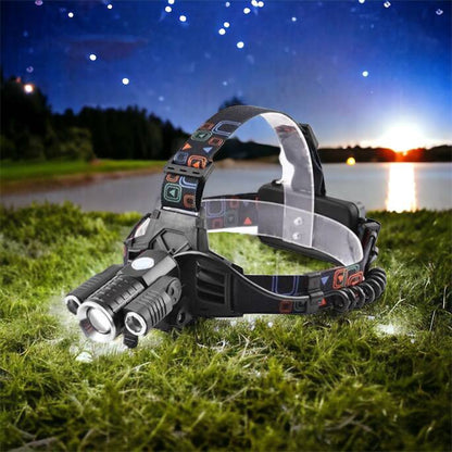 Фонарь налобный W602-T6-2XPE Bike с велокреплением 2x18650, светодиодный фонарь на лоб, сверхмощный