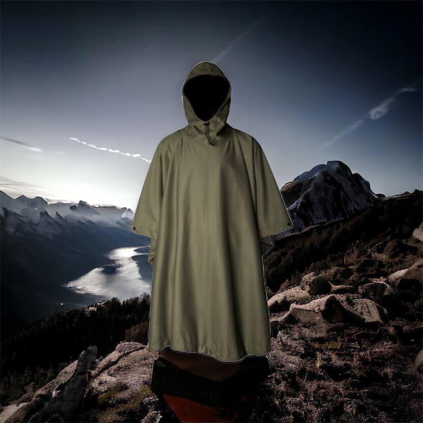 Качественный тактический дождевик - пончо. Военный плащ – накидка от дождя