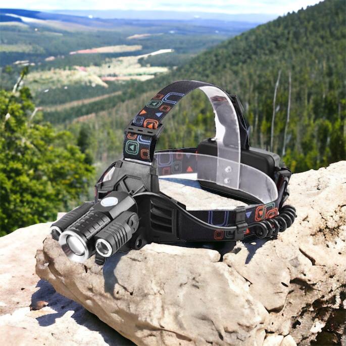 Фонарь налобный W602-T6-2XPE Bike с велокреплением 2x18650, светодиодный фонарь на лоб, сверхмощный