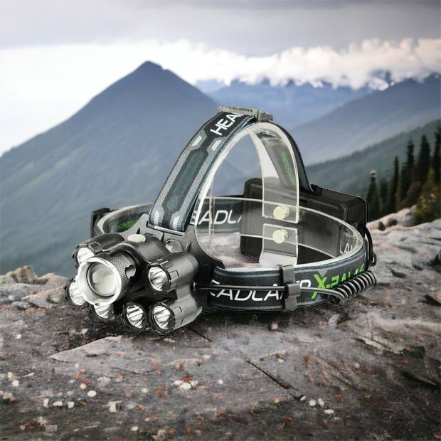 Яркий светодиодный налобный фонарь Bailong Police BL-T78 5 led белый, налобный фонарик с usb зарядкой