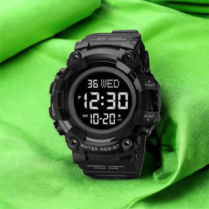 Годинник наручний чоловічий SKMEI 1968BKBK BLACK-BLACK, водостійкий тактичний годинник. Колір: чорний