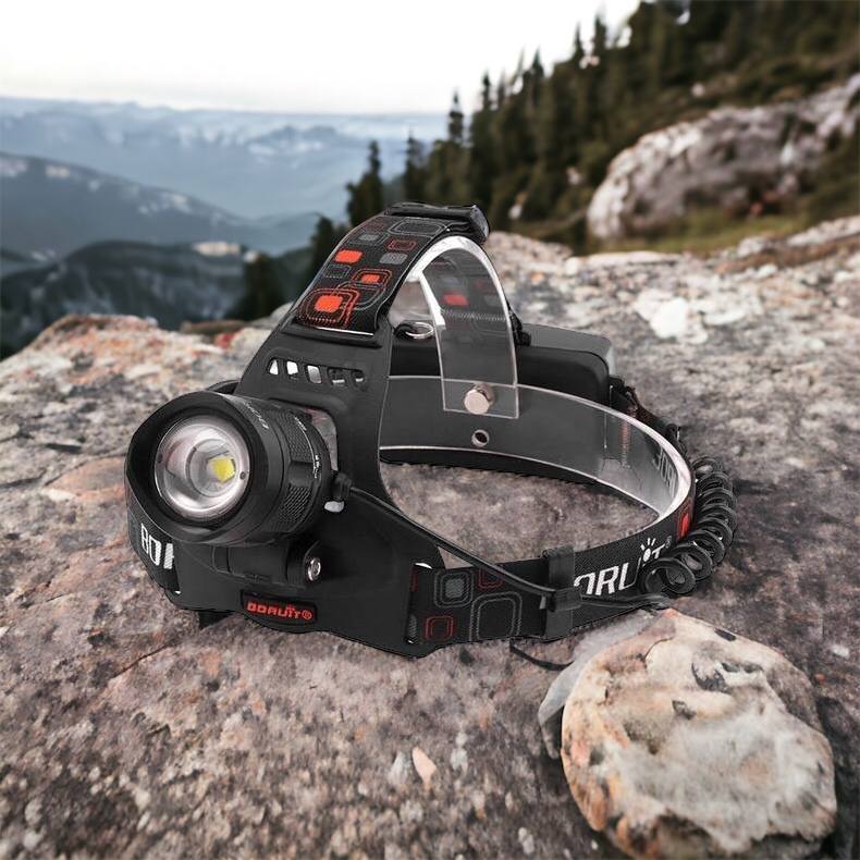 Налобный фонарь Bailong BL-T32-P50, мощный налобный светодиодный фонарик на голову, три режима