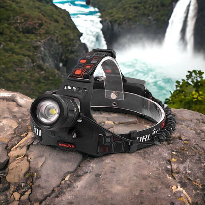 Налобный фонарь Bailong BL-T32-P50, мощный налобный светодиодный фонарик на голову, три режима