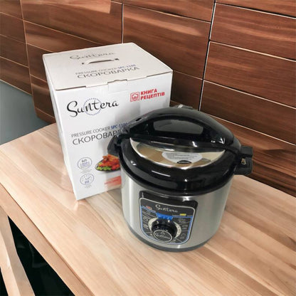 Мультиварка-скороварка SUNTERA SPC-1100 1000 Вт, пароварка для кухни бытовая, антипригарные рисоварки