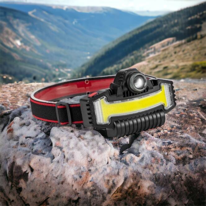 Налобный фонарик Bailong BL-W685-LTS+COB+RGB, 5 режимов, водостойкий, ударостойкий, USB кабель Type-c