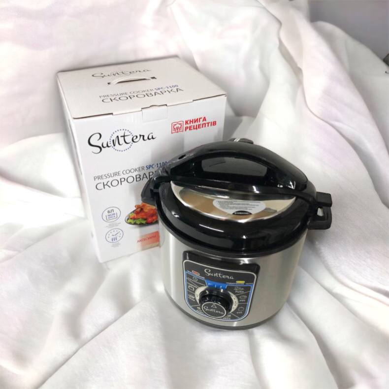 Мультиварка-скороварка SUNTERA SPC-1100 1000 Вт, пароварка для кухни бытовая, антипригарные рисоварки