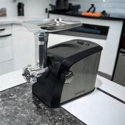 Электрическая мясорубка Rainberg RB-673 с соковыжималкой и шинковкой 9 насадок 3000W с реверсом