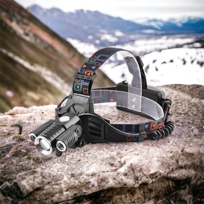 Фонарь налобный W602-T6-2XPE Bike с велокреплением 2x18650, светодиодный фонарь на лоб, сверхмощный