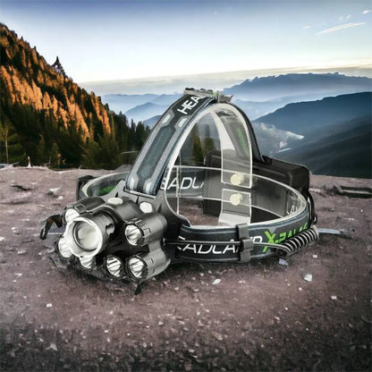 Яркий светодиодный налобный фонарь Bailong Police BL-T78 5 led белый, налобный фонарик с usb зарядкой