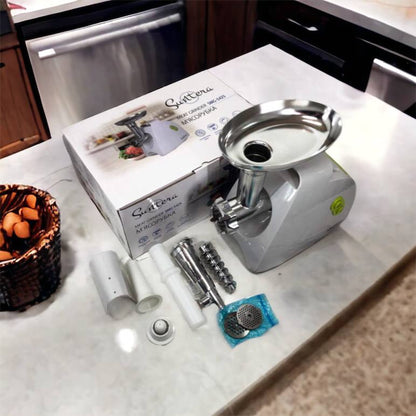 Мясорубка Suntera SMG-5425W, мясорубка-соковыжималка, электрическая мясорубка с насадками для дома