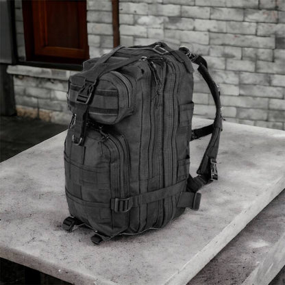 Тактический рюкзак Tactic 1000D для военных, охоты, рыбалки,  походов, путешествий и спорта. Цвет: черный