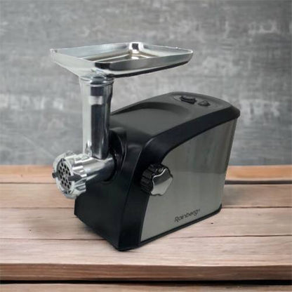 Электрическая мясорубка Rainberg RB-673 с соковыжималкой и шинковкой 9 насадок 3000W с реверсом