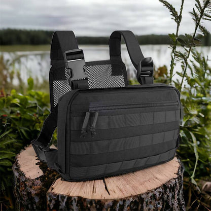 Тактична сумка нагрудна з Cordura 1000D, чоловіче розвантаження чорна