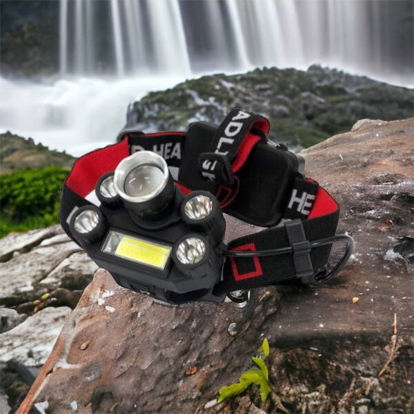 Фонарик налобный Bailong BL-T64-T6+4XPE, светодиодный фонарь на лоб, мощный налобный фонарь для рыбалки