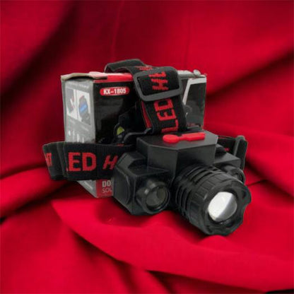 Фонарь налобный Bailong BL-1805 COB XPE аккумуляторный, фонарь на голову для рыбалки, надежный налобный