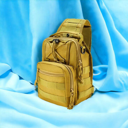 Качественная тактическая сумка, укрепленная мужская сумка рюкзак тактическая слинг. Цвет: койот