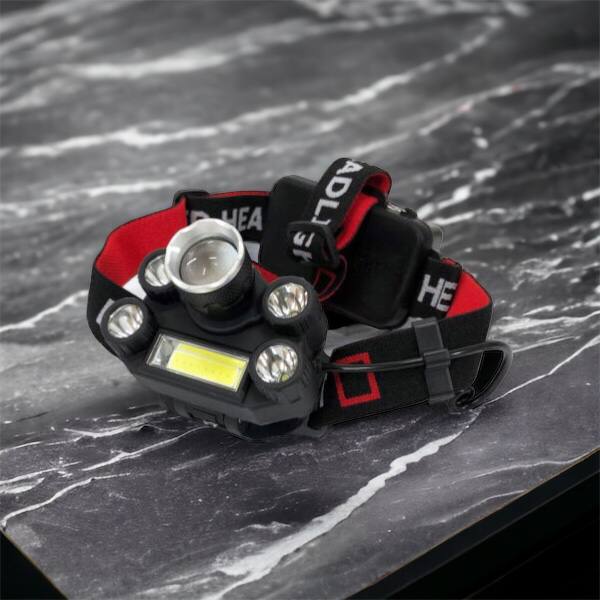 Фонарик налобный Bailong BL-T64-T6+4XPE, светодиодный фонарь на лоб, мощный налобный фонарь для рыбалки