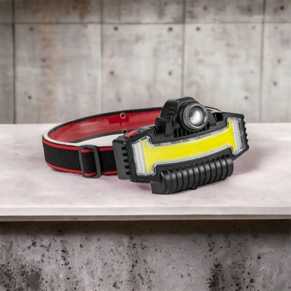 Налобный фонарик Bailong BL-W685-LTS+COB+RGB, 5 режимов, водостойкий, ударостойкий, USB кабель Type-c