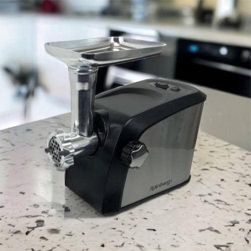 Электрическая мясорубка Rainberg RB-673 с соковыжималкой и шинковкой 9 насадок 3000W с реверсом