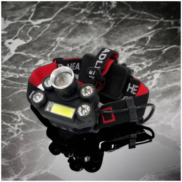 Фонарик налобный Bailong BL-T64-T6+4XPE, светодиодный фонарь на лоб, мощный налобный фонарь для рыбалки