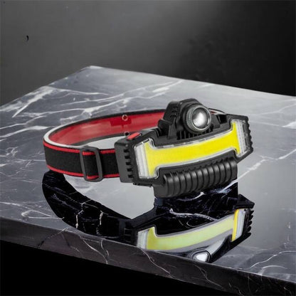 Налобный фонарик Bailong BL-W685-LTS+COB+RGB, 5 режимов, водостойкий, ударостойкий, USB кабель Type-c