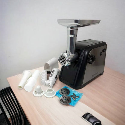 Мясорубка Rainberg RB-672 3000W электрическая с реверсом и соковыжималкой, мясорубка электрическая металл