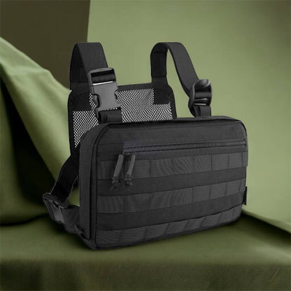 Тактична сумка нагрудна з Cordura 1000D, чоловіче розвантаження чорна