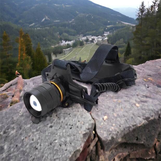 Яркий налобный фонарь Bailong BL-8076-2-GT100, Фонарь аккумуляторный для рыбалки, Фонарь на голову