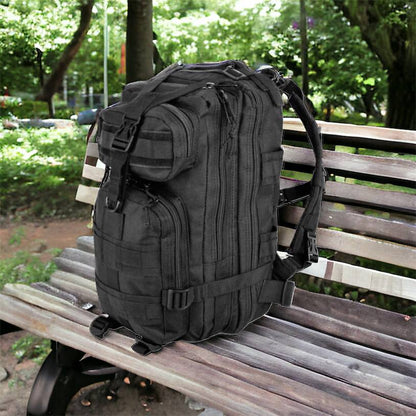 Тактический рюкзак Tactic 1000D для военных, охоты, рыбалки,  походов, путешествий и спорта. Цвет: черный