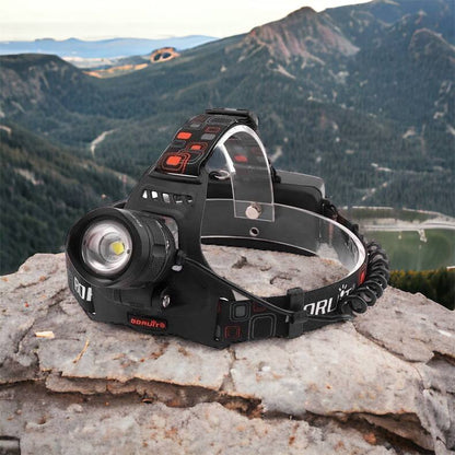 Налобный фонарь Bailong BL-T32-P50, мощный налобный светодиодный фонарик на голову, три режима