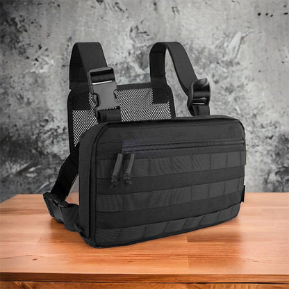 Тактична сумка нагрудна з Cordura 1000D, чоловіче розвантаження чорна