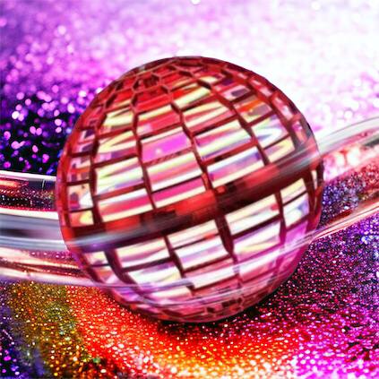 Летающий шар спиннер светящийся FlyNova Pro Gyrosphere игрушка мяч бумеранг, игрушка летающий шар